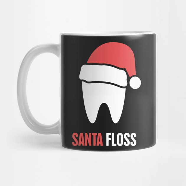 Santa Floss – Cute Christmas Dentist Design by MeatMan